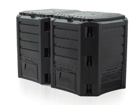 Kompostownik  ogrodowy modułowy dwukomorowy 800L  czarny