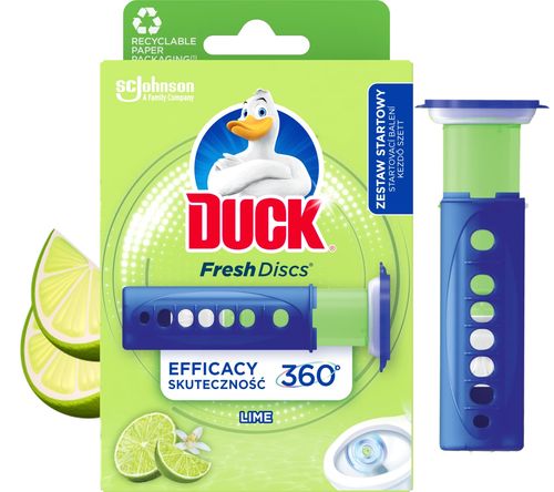 Duck Fresh Discs Lime - Żelowy Krążek Do Toalety 36ml + Aplikator na Arena.pl