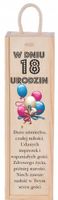 nadruk uv SKRZYNKA NA WINO prezent na 18-tke osiemnastkę