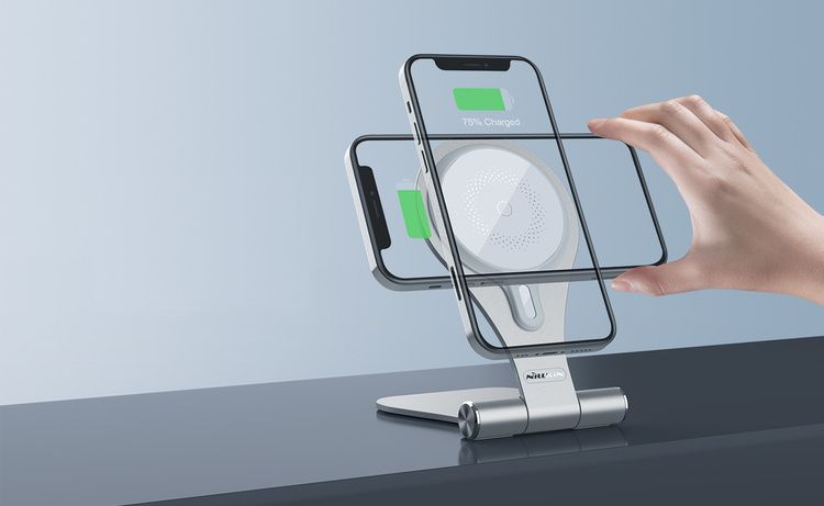 Ładowarka indukcyjna Nillkin MagStand z Magsafe srebrny zdjęcie 5