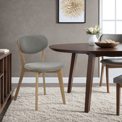 Krzesło Minsk szare/ dąb tapicerowane na Arena.pl