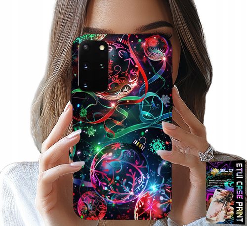 ETUI DO SAMSUNG GALAXY S20 PLUS - ŚWIĄTECZNE BOMBKI, CHOINKA, CASE + FOLIA na Arena.pl