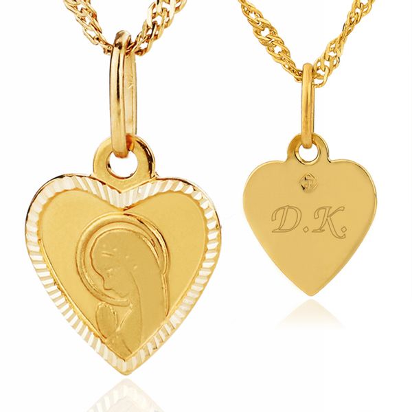 ZŁOTY medalik z łańcuszkiem Prezent na KOMUNIĘ od ojca chrzestnego zdjęcie 4