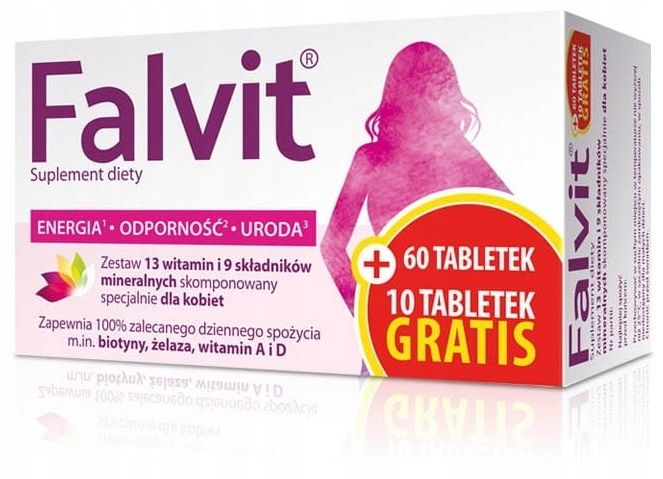 Falvit Witaminy Dla Kobiet 60 + 10 Tabletek Gratis zdjęcie 1