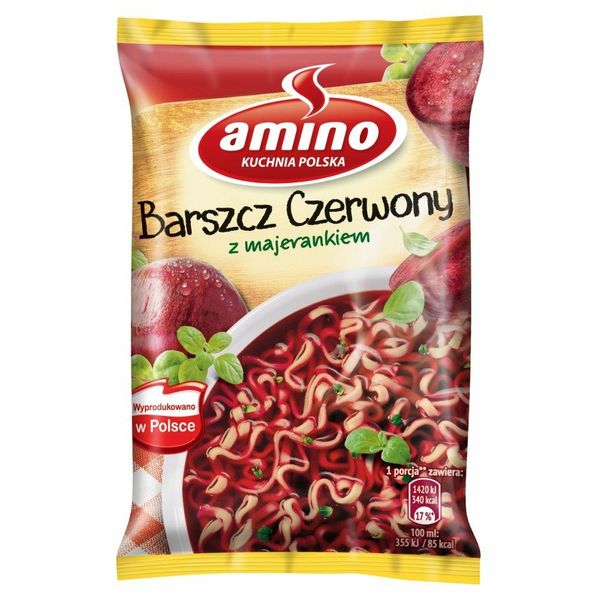 AMINO Nudle Barszcz Czerwony 66g zdjęcie 1