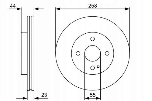 TARCZA HAM PRZOD 258X23 V BOSCH na Arena.pl