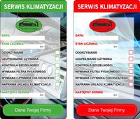 NAKLEJKI WYMIANA OLEJU serwis klimatyzacji 100 szt