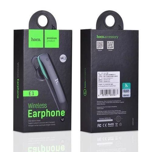 ZESTAW SŁUCHAWKOWY BLUETOOTH HOCO E1 CZARNY na Arena.pl