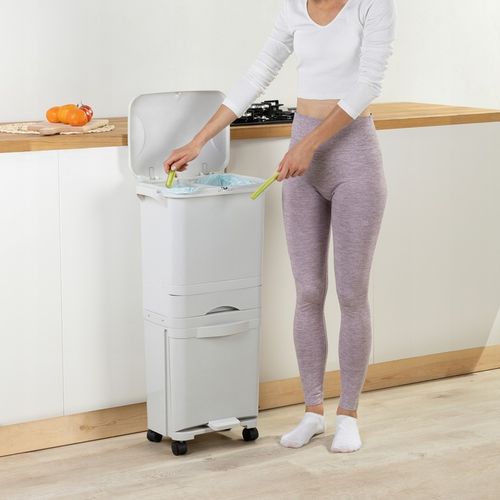 Kosz do Segregacji Śmieci Odpadów Domowy Kubeł na Śmieci do Kuchni Kółka na Arena.pl