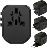 UNIWERSALNY ADAPTER PODRÓŻNY Z SZYBKĄ ŁADOWARKĄ YATO YT-81300 USB USB-C USA