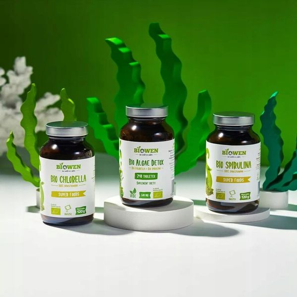 BIO ALGAE DETOX CHLORELLA+SPIRULINA 500MG 240 SZT zdjęcie 3