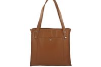 Torebka skórzana na ramię damska - Brązowa jasna