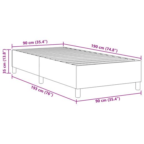 Łóżko Box Spring  Jasnoszare Pojedyncze z materiału sztruksowego na Arena.pl