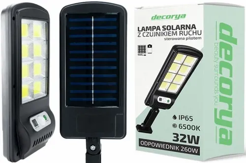 OŚWIETLENIE ZEWNĘTRZNE OGRODOWE MOCNA LAMPA SOLARNA LED ULICZNA COB PILOT na Arena.pl