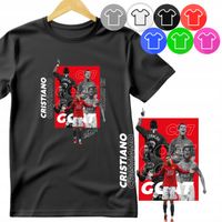 KOSZULKA DZIECIĘCA T-SHIRT - CRISTIANO RONALDO CR7 SPORT PIŁKA - S 122-128