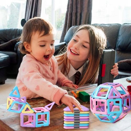 MAGNETYCZNE KLOCKI KONSTRUKCYJNE, 40 KLOCKÓW MAGNETYCZNYCH DLA DZIECI na Arena.pl