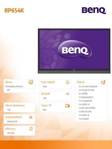 Monitor 65 cali RP654K Dotyk 350nits/4K/Android/8ms na Arena.pl