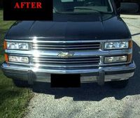 1988-1993 CHEVY CHEVROLET SILVERADO - LIstwy chrom grill chromowane na atra
