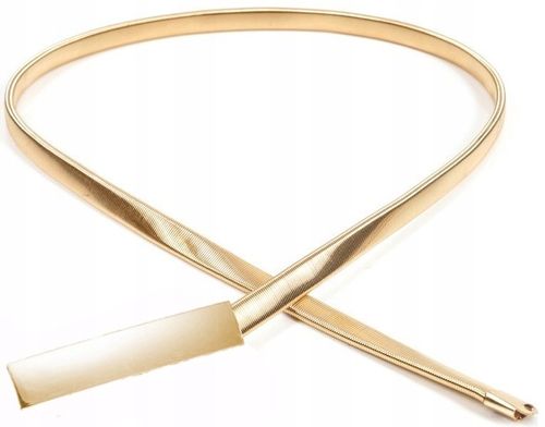 Pasek Damski Sprężyna Pancerka Snake Metalowy Gold na Arena.pl