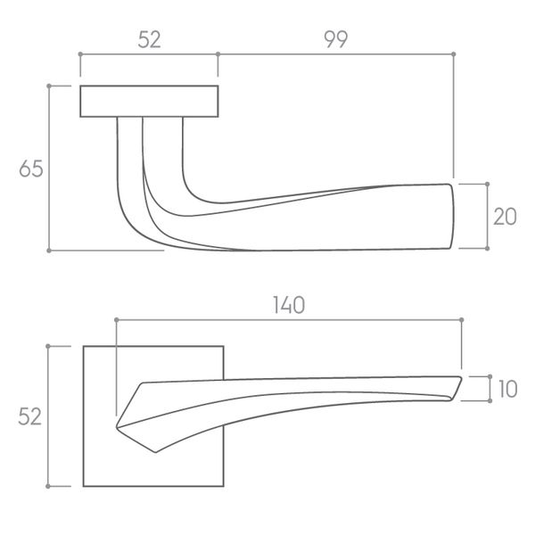 KLAMKA DRZWIOWA PREMIUM FLOW Q KOLOR CHROM zdjęcie 3