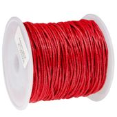 SZNUREK bawełniany woskowany 1mm czerwony 20-30m