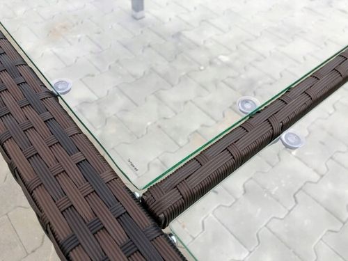 Duży STÓŁ na 8 osób TECHNORATTAN SZKŁO 190cm na Arena.pl