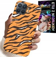 ETUI DO OPPO RENO 4 LITE - PLECKI W TYGRYSIE PASKI POKROWIEC +SZKŁO