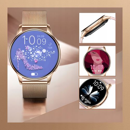 SMARTWATCH ZEGAREK DAMSKI MENU POLSKIE FUNKCJA DZWONIENIA SMART WATCH PULS na Arena.pl