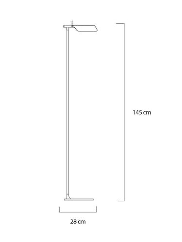 Lampa podłogowa PEAK biała - aluminium na Arena.pl