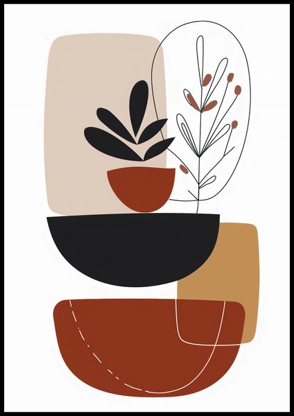 Plakat 70x100cm Botaniczna Abstrakcja zdjęcie 2