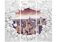 OBRAZ CITY VIEW CEGŁA KAMIENIE WIDOK