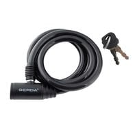 zapięcie rowerowe linka, czarny, korpus okrągły flex 1000/8k - mp bl 33709