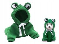 UBRANIE PRZEBRANIE DLA PSA KOTA BLUZA Z KAPTUREM ZIELONA ŻABA S