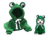 UBRANIE PRZEBRANIE DLA PSA KOTA BLUZA Z KAPTUREM ZIELONA ŻABA S