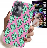 ETUI DO OPPO A79 5G - KAKTUSY, KAKTUS NA RÓŻOWYM TLE + FOLIA