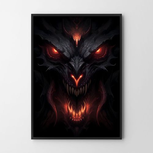 Plakat smok diabeł diablo 50x70 cm na Arena.pl
