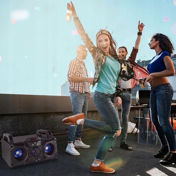 Głośnik bluetooth BOOMBOX BT SD USB AUX akumulator zdjęcie 14