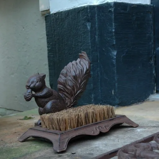 Skrobaczka do butów Wiewiórka żeliwna Esschert Design Czyścibut pod Drzwi zdjęcie 3