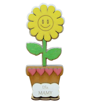 kwiatek drewniany w doniczce mama   23 x 10 cm.    | p406