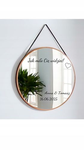 NAKLEJKA NA LUSTRO naklejki personalizowane na wesele ślub imprezę urodziny na Arena.pl