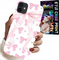 ETUI DO IPHONE 12 MINI - RÓŻOWE WSTAZKI WSTĄZKA MODNE WZORY CASE