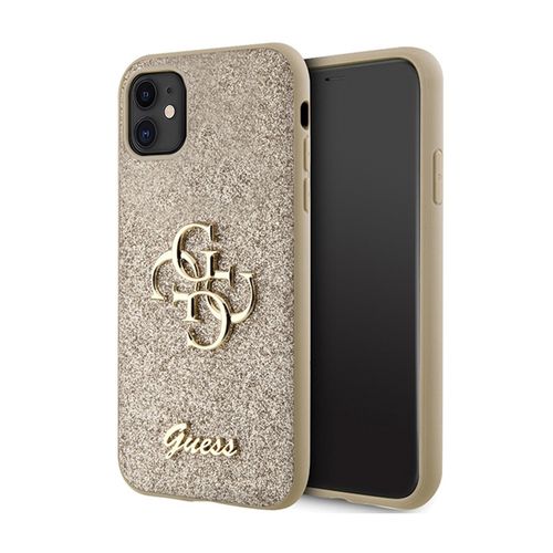 Guess Glitter Script Big 4G - Etui iPhone 11 (złoty) na Arena.pl