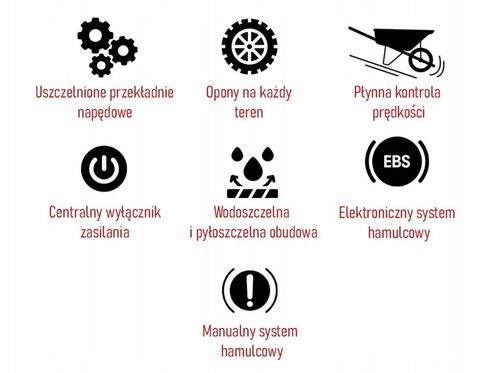 Taczka elektryczna ogrodowa wozidło budowlane 100L BAUMR-AG BPR-800E na Arena.pl