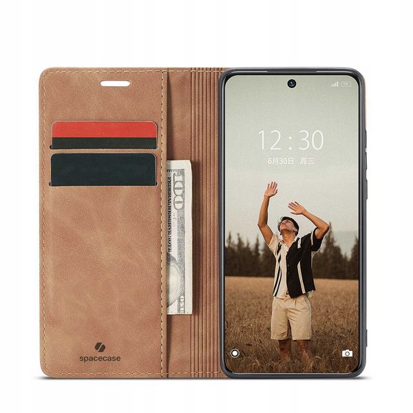 Spacecase Wallet Redmi Note 10 Pro Light Brown zdjęcie 15