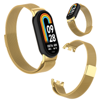 Pasek do Xiaomi Mi Band 8 9 10 metalowy bransoleta opaska watch mocny złoty