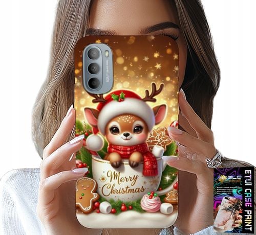 ETUI DO MOTOROLA G31 / G41 - RENIFEREK SŁODKI RENIFER ŚWIĄTECZNE WZÓR na Arena.pl