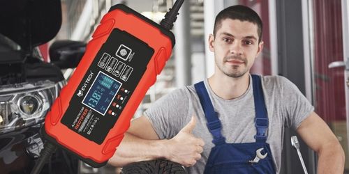 Prostownik do akumulatorów samochodowy 12V 24V AUTOMATYCZNY funkcja NAPRAWY na Arena.pl