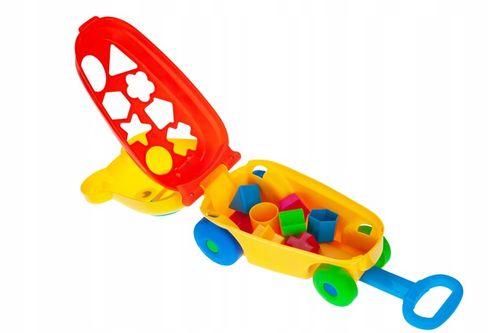 SORTER WALIZECZKA Z KLOCKAMI PCHACZ CIĄGNICZEK KLOCKI TYGRYS Z RĄCZKĄ na Arena.pl