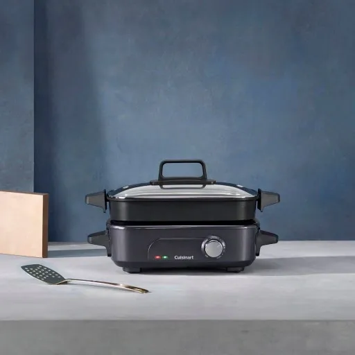 Grill elektryczny Cuisinart GRMC3E 1400W szaro-czarny zdjęcie 5