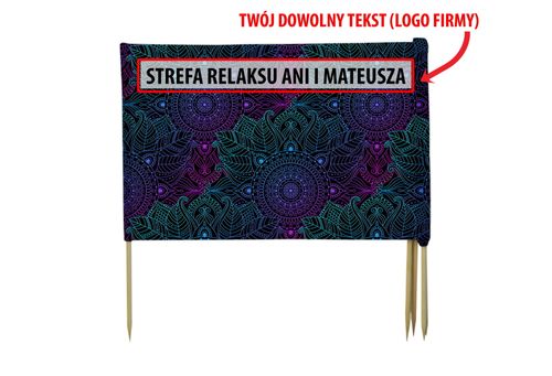 PARAWAN PLAŻOWY Mandala z indywidualnym napisem 4 PANELE 51.4 na Arena.pl